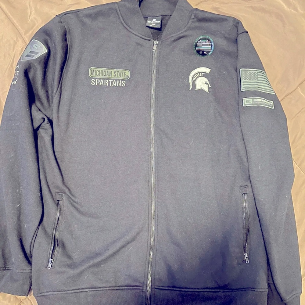 Men's Colosseum  Michigan State Spartans OHT Military  -Zip Jacket XXL